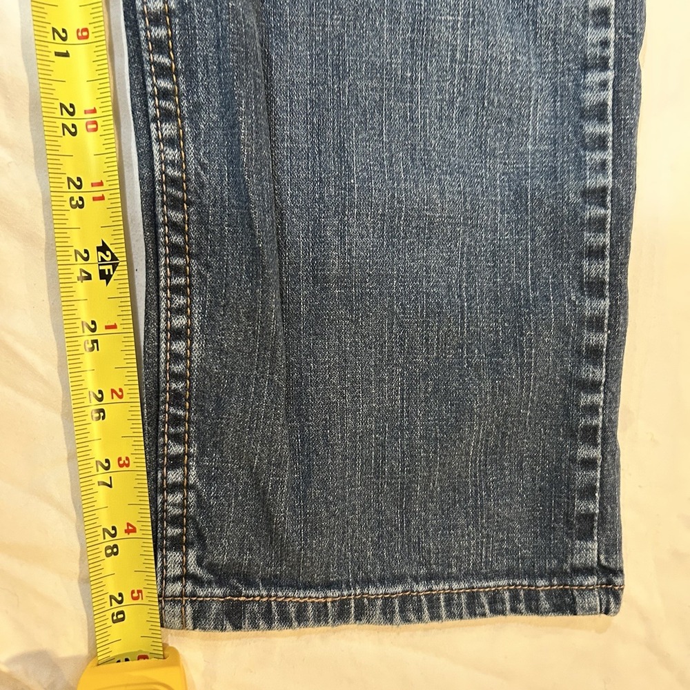 Lee Men's Blue Denim Jean 33x29.5 Straight Premium Select Regular Fit Distressed - Picture 6 of 8
